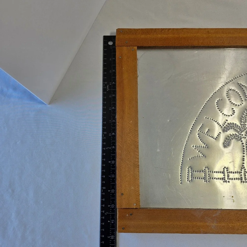 Vintage Welcome Friends Tin Wall Sign‎ Wood Frame Farmhouse Decor